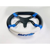MS Kart Steering Wheel - Black/Blue & White M6