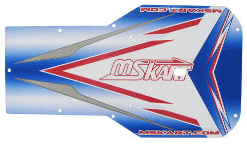 MS Kart Floor Tray Sticker - Blue Falcon