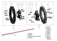 MS Kart Rear Brake Disc Complete Assembly - 40mm Floating