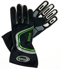 Speed Sirius Black/Green Gloves Size-11